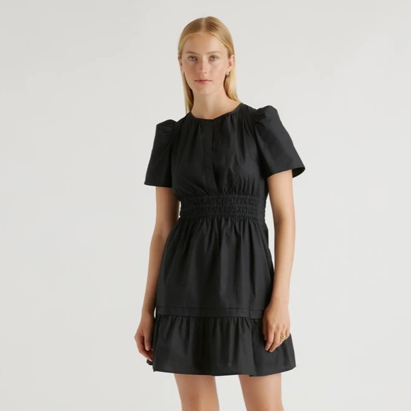 Quince Dresses & Skirts - Quince Black Smocked Waist Mini Dress